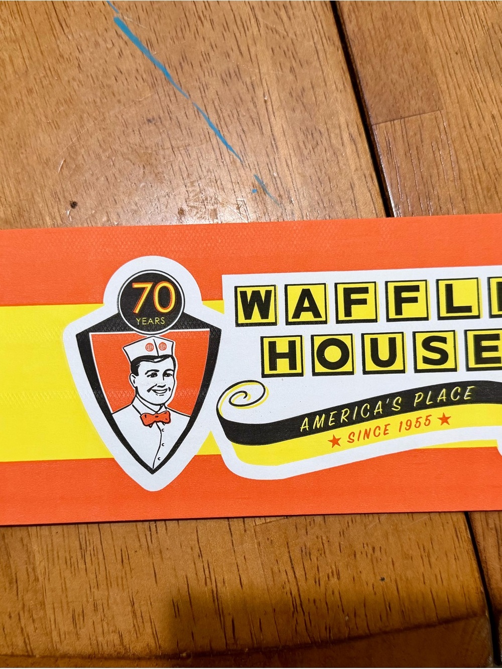 Waffle House 70 Years Retro Chef’s Hat - Yellow & Orange